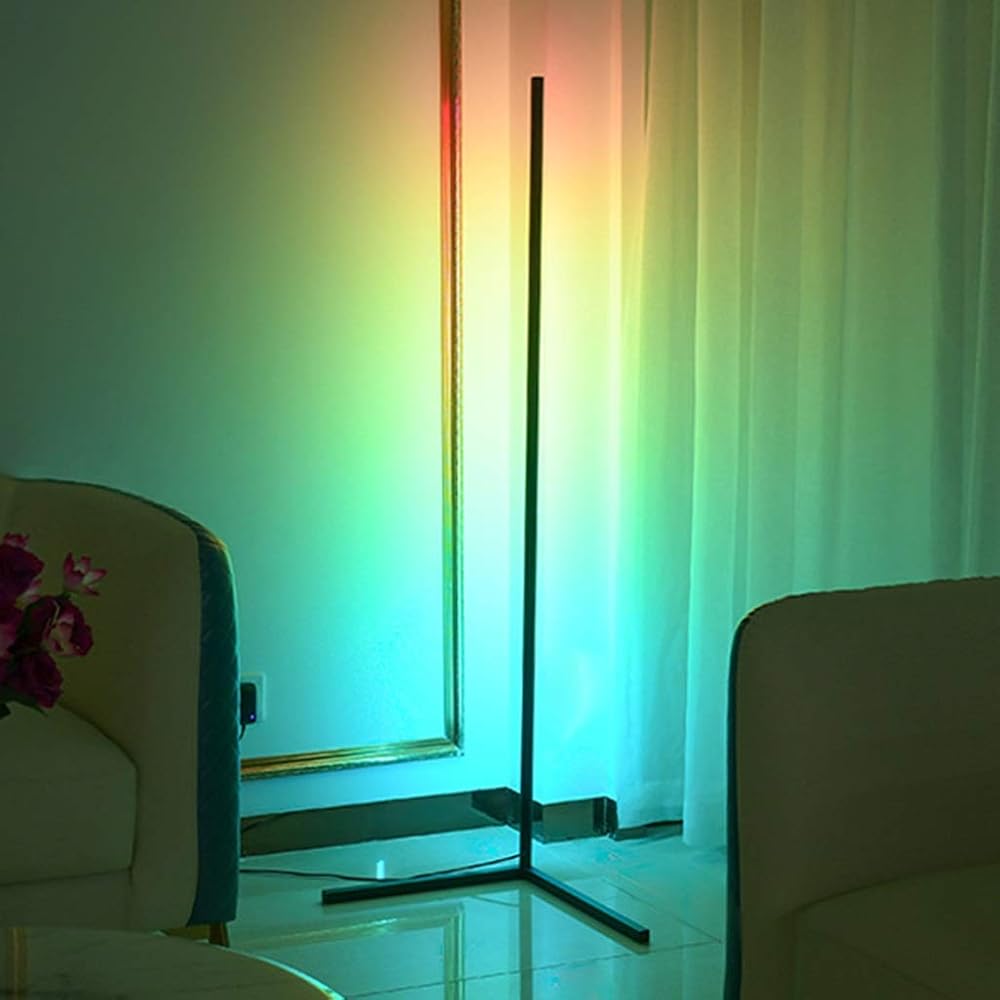 Corner Floor lamp Corner Light LED Standing Lamp RGB Color Bedrooms LED Integrated Nordic Modern Night Standing Floor Lamp for Homes Office Illumination