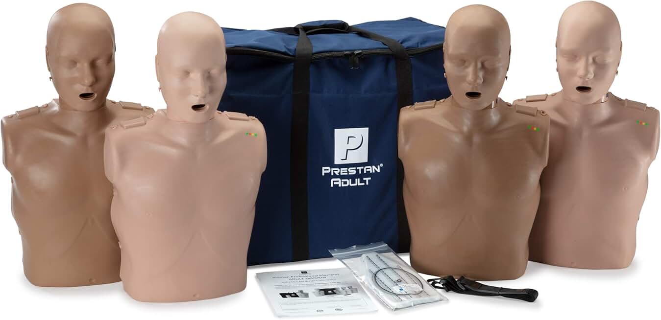 Prestan Professional Adult Diversity Kit CPR Training Manikin 4-Pack (with CPR Monitor) by Prestan Products