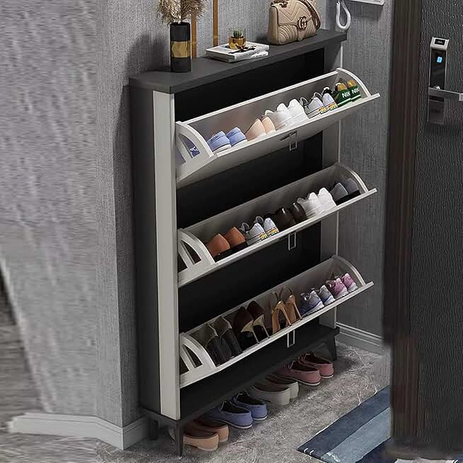 Shoe Cabinet with 3 Flip Drawers - Space-Saving Shoe Storage Organizer for Entryway - Free Standing Shoe Rack with Shelves,Tipping Bucket Design