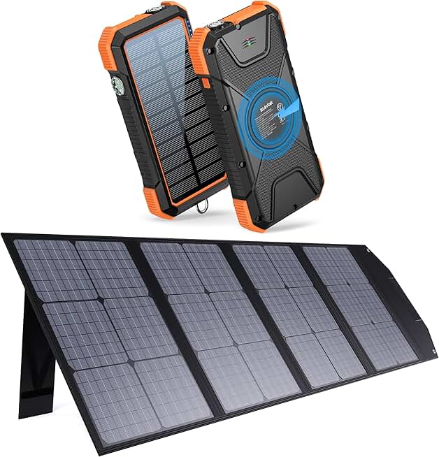 BLAVOR 20,000mAh Solar Power Bank Plus 120W Solar Panel