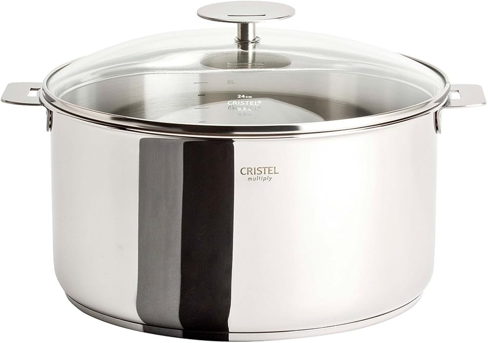 Multiply Stainless Steel 3.5 Quart Saucepan with Glass Lid