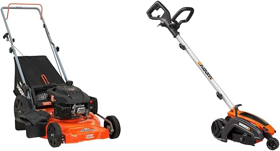 YARDMAX 21 in. 170cc Gas Mower and Worx 12 Amp 7.5 in. Electric Edger Lawn Tool Bundle