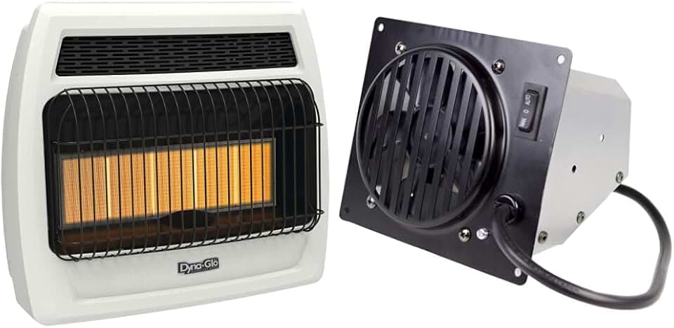 Dyna-Glo IRSS30NGT-2N 30000 BTU NG Infrared Vent Free T-stat Wall Heater & Vent-Free Wall Heat Fan