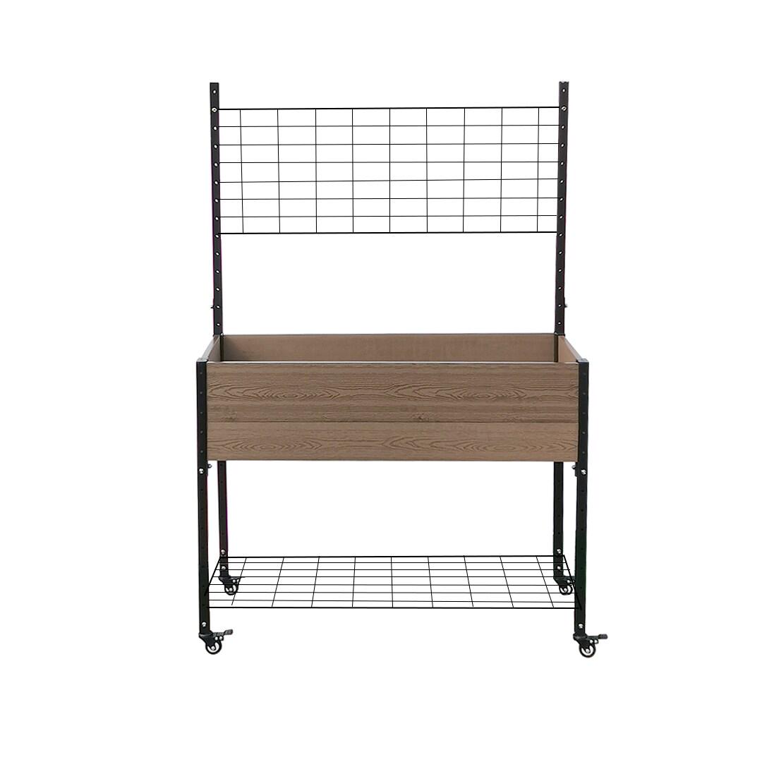 Everbloom 19-in W x 45-in L x 36-in H Brown Raised Garden Bed