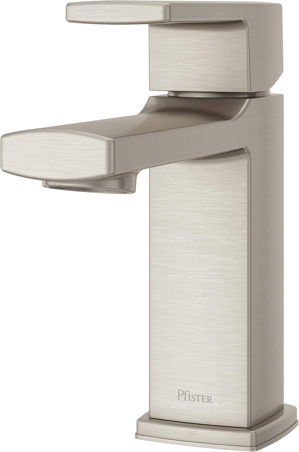 Pfister Deckard Bathroom Sink Faucet, Single Handle, Single Hole or 3-Hole, Brushed Nickel Finish, LG42DAPK