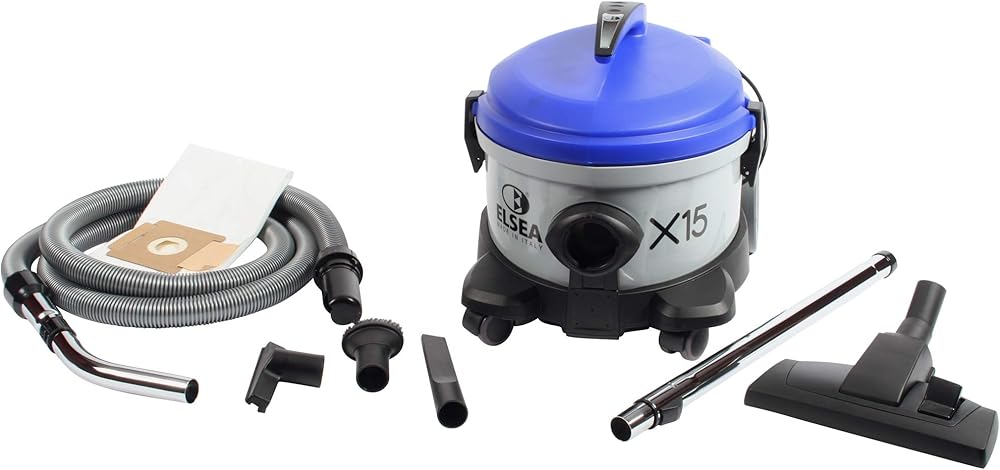 Cen-Tec Systems 95501 X15 Dry Commercial Canister HEPA Vacuum with 10 Ft. Hose and Premium Accessories, Gray