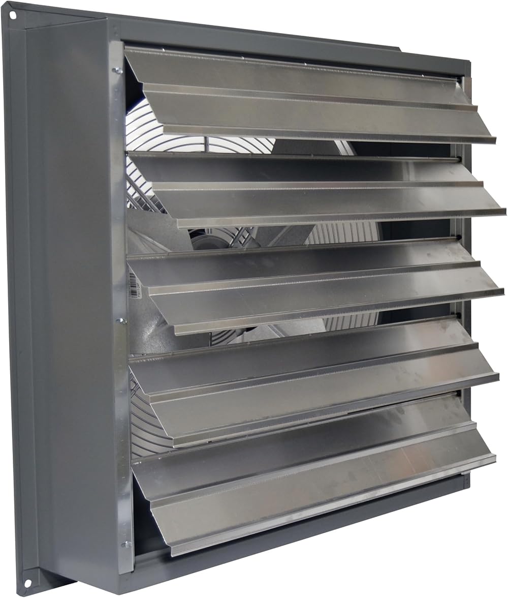 Wall Exhaust Fan - Single-Speed, 24in. 1/3 HP, 5000 CFM, Model Number SD24-F1