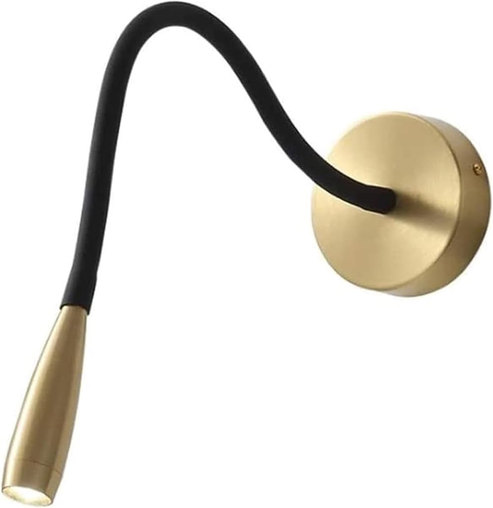 Wall Lamp Simple Single Head LED Wall Light Adjustable Lamp Arm Gooseneck Wall Sconces Compatible with Aisle Corridor Study Bedroom House Villa Bar Restaurants, Wall sconces