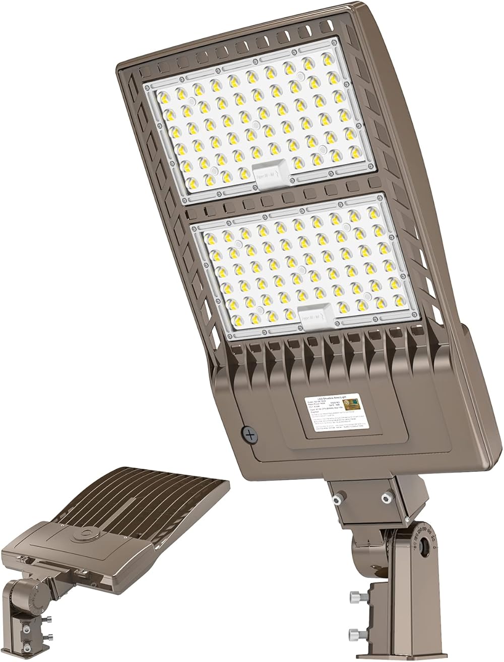 400W LED Parking Lot Light 60,000LM, DLC ETL Listed Industrial Grade LED Shoebox Parking Pole Light 5000K IP65 Waterproof Outdoor Commercial Area Lighting with Slip Fitter 110V 120V