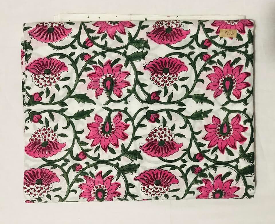 Aashita Creations 100% Cotton by The Yard Fabric I Dressmaking Rug Making Craft Sewing Materiel DIY Floral Print Fabric_1055