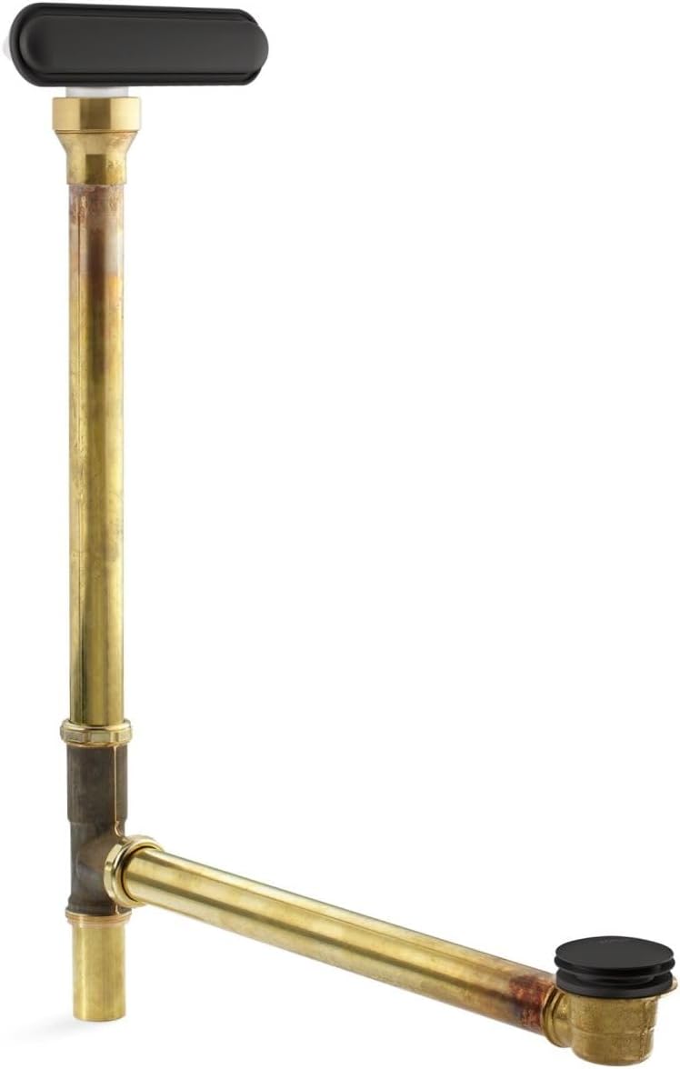 Kohler 7271-BL Clearflo Slotted Overflow Brass Bath Drain, Matte Black