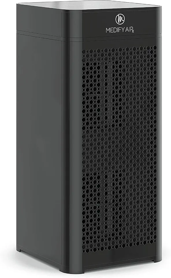 Medify MA-40 UV Light Air Purifier with True HEPA H14 Filter | 1,793 ft² Coverage in 1hr for Wildfires Smoke, Odors, Pollen, Pets | Quiet 99.9% Removal to 0.1 Microns | Black, 1-Pack