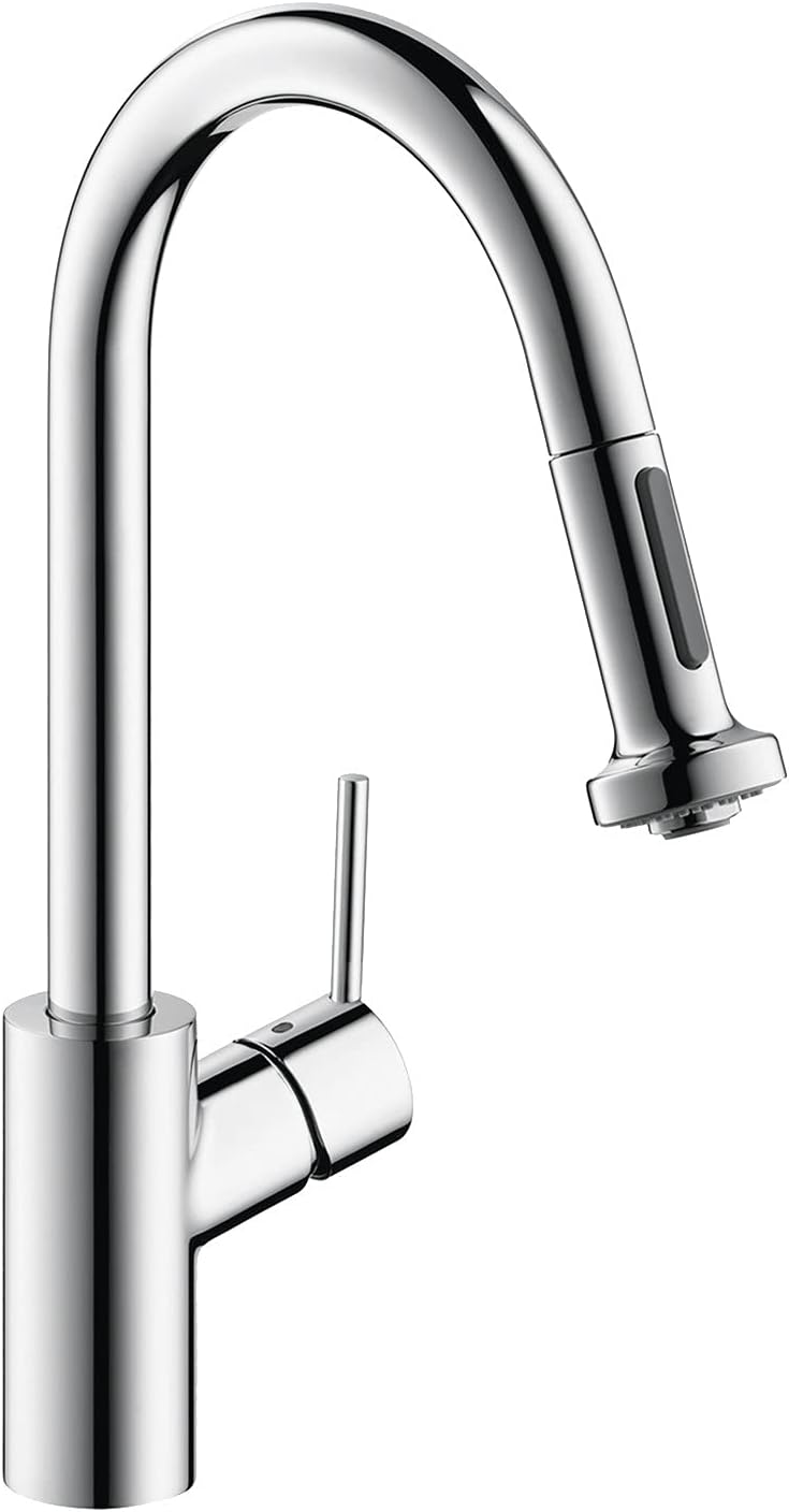 hansgrohe Talis S² Chrome High Arc Kitchen Faucet, Kitchen Faucets with Pull Down Sprayer, Faucet for Kitchen Sink, Magnetic Docking Spray Head, Chrome 14877001