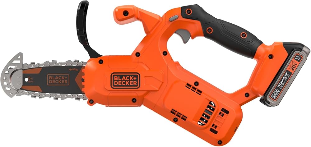 BLACK+DECKER 20V MAX Pruning Chainsaw Kit, Battery and Charger Included (BCCS320C1)