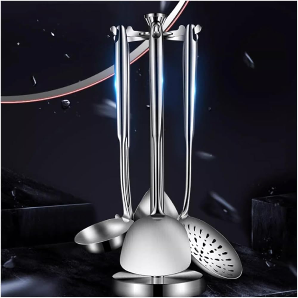 DFHBFG Kitchen Utensils Set, For Non-stick Pan Kitchen Tool Ladle And Wok Spatulas, 6 pieces