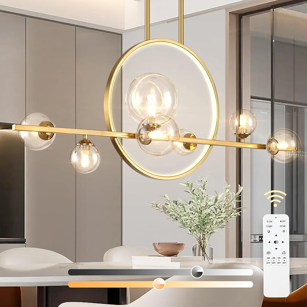 Gold Kitchen Island Light for Dining Room,37.4