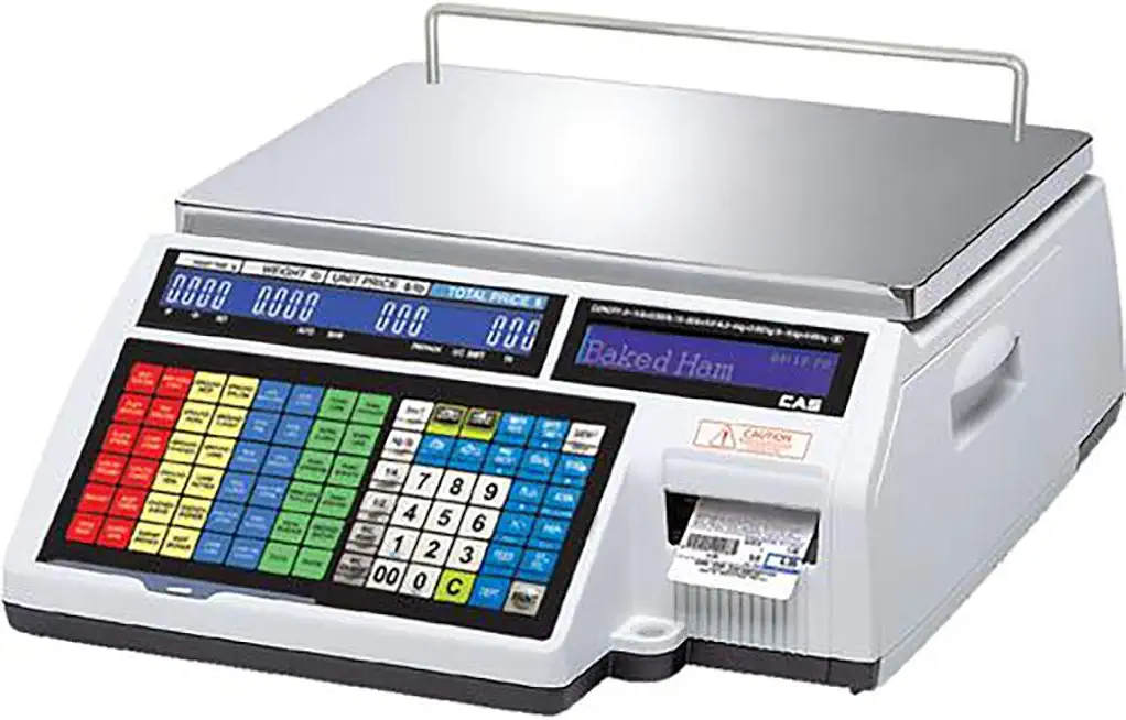 CAS CL-5500 Bench Electronic Price Computing Scale with Dual LCD Display, Ethernet & Wireless Network Compatibility, NTEP Approved for Accurate Weighing - Ideal for Retail Stores, Farmers Market