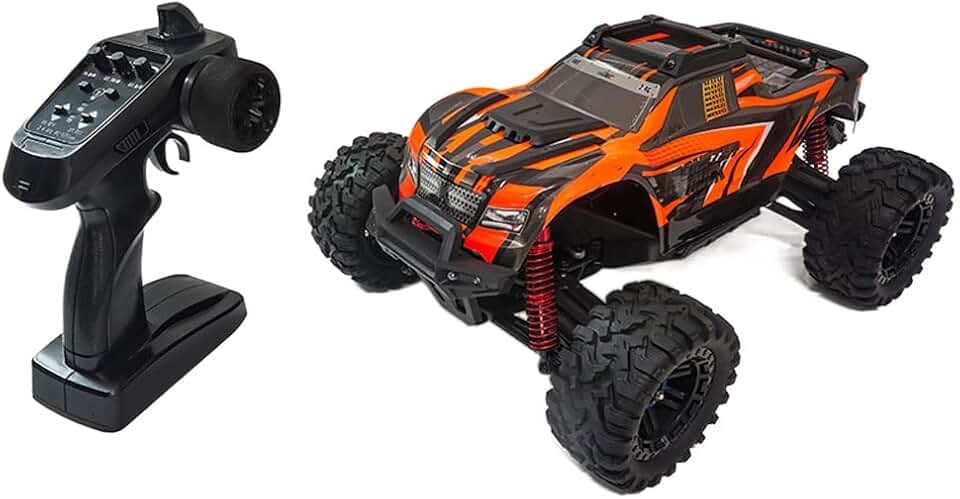 RC Cars for Adults 45KM/H 1:10 Scale Large High Speed Remote Control Car,4WD Rc Trucks for Boys 2.4GHz Off Road Monster Truck with LED Light,All Terrain Electric Toy,Gifts/Toys for Kids