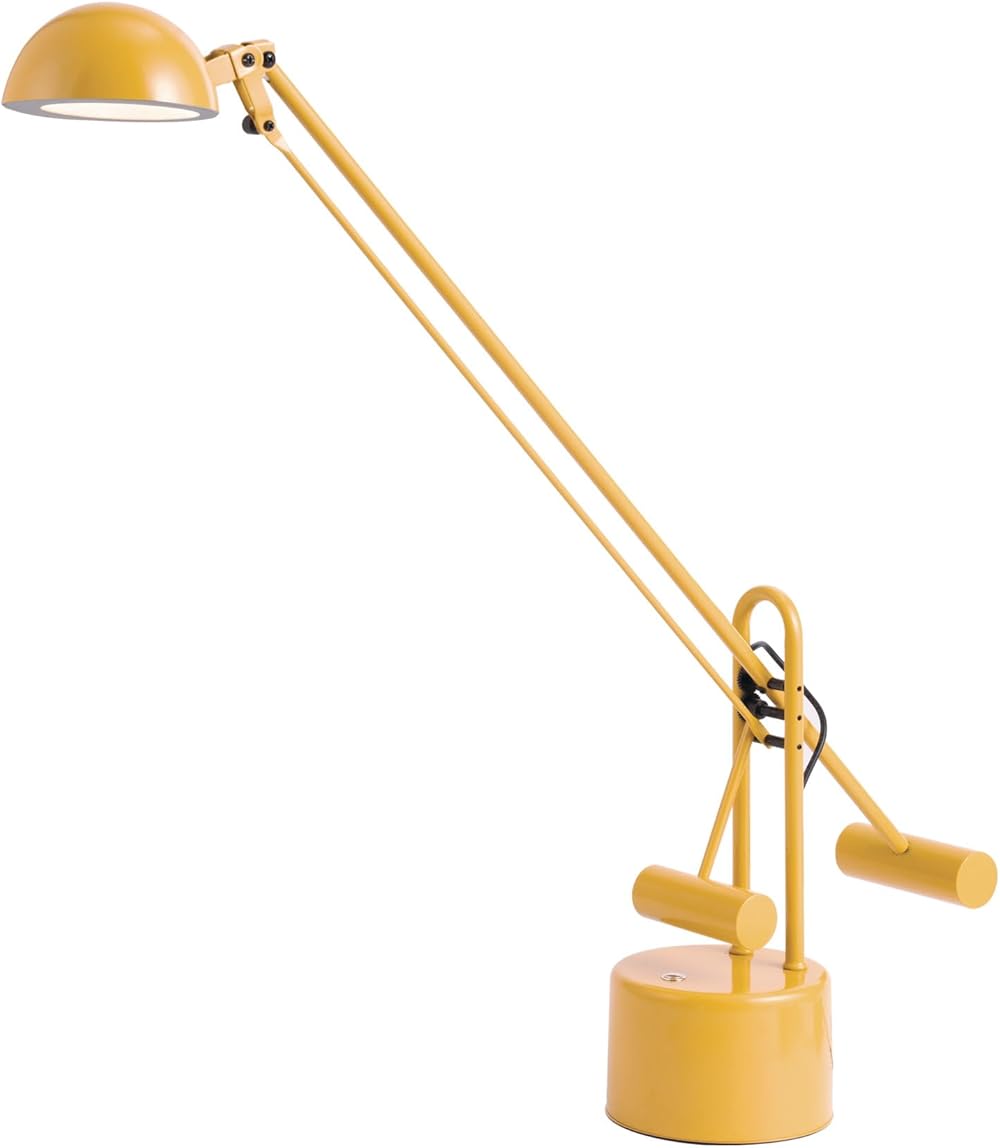 Lite Source Halotech Yellow Metal Balance Arm Modern LED Desk Lamp