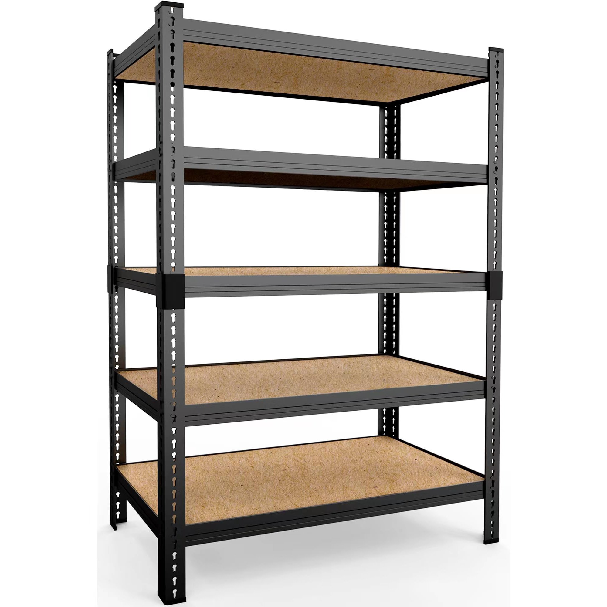 Storage Racks 5 Tier Adjustable Garage Storage Racks, Heavy Duty Shelving Unit Metal Storage Racks for Warehouses, Pantries and Kitchens, 72 H x 48 W x 20 D