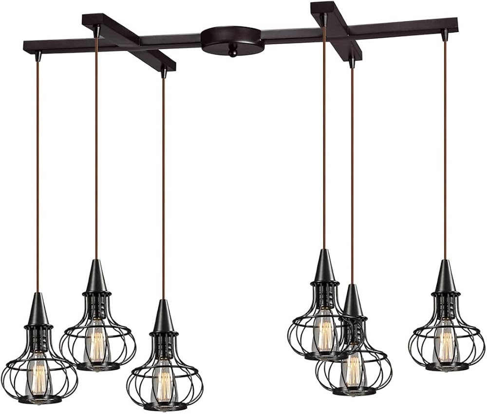 14191/6 Yardley Collection 6 Light Chandelier, 11 x 17 x 33