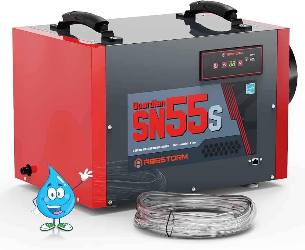 Abestorm Crawl Space Dehumidifier 120Pint Commercial Dehumidifiers for Basement, Industrial Dehumidifier Under House Dehumidifier Crawlspace with Drain Hose, Auto Defrosting, ETL, 5 Years