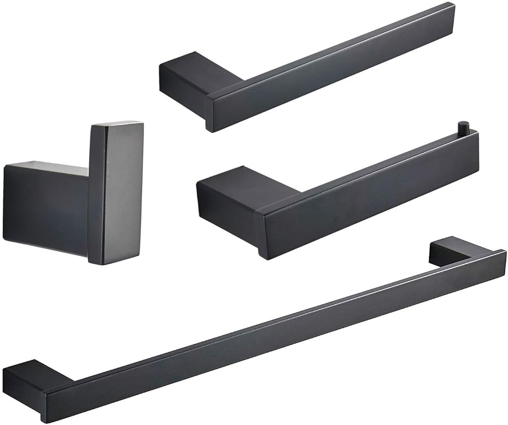 Towel Rack, Bathroom Shelf with Towel Bar Holder Bath Towel Hanging 24 Inch Stainless Steel Brushed Finished Rustproof Shower Organizer Contemporary Style Wall Mount