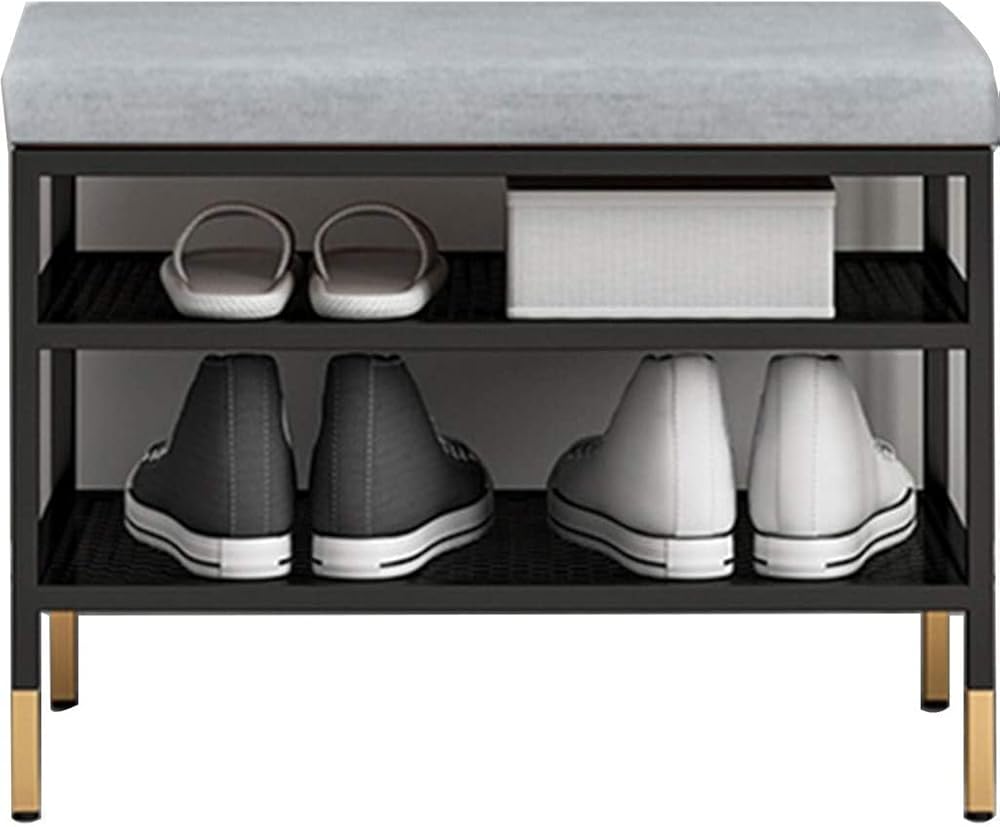 Shoe Storage Bench Entryway Hallway Furniture, Storage Benches Hallway Shoe Storage Bench Entryway Bench with Shoe Storage Seat Living Room Linen Comfort Seat Bench Bedroom(60cm)