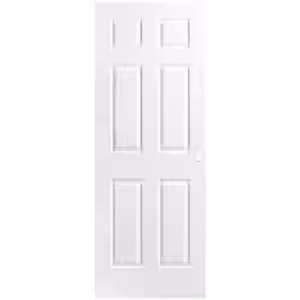 Masonite Textured 6-Panel Hollow Core Primed Composite Interior Door Slab with Bore