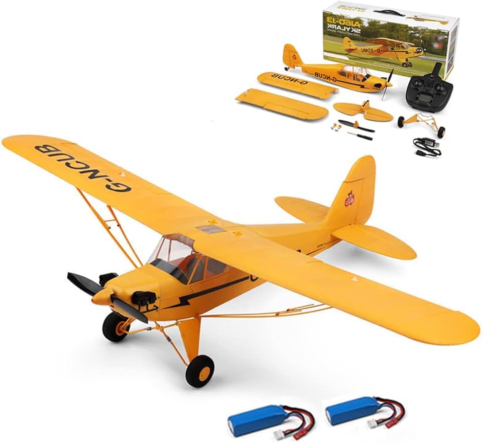5CH RC Aircraft Glider 25.6IN 2.4G Brushless Yellow Remote Control Aircraft, 3D/6G Simulation Fixed-Wing Glider Fighter, 5-Channel EPP RC Aviation Model Airplane, for Beginners