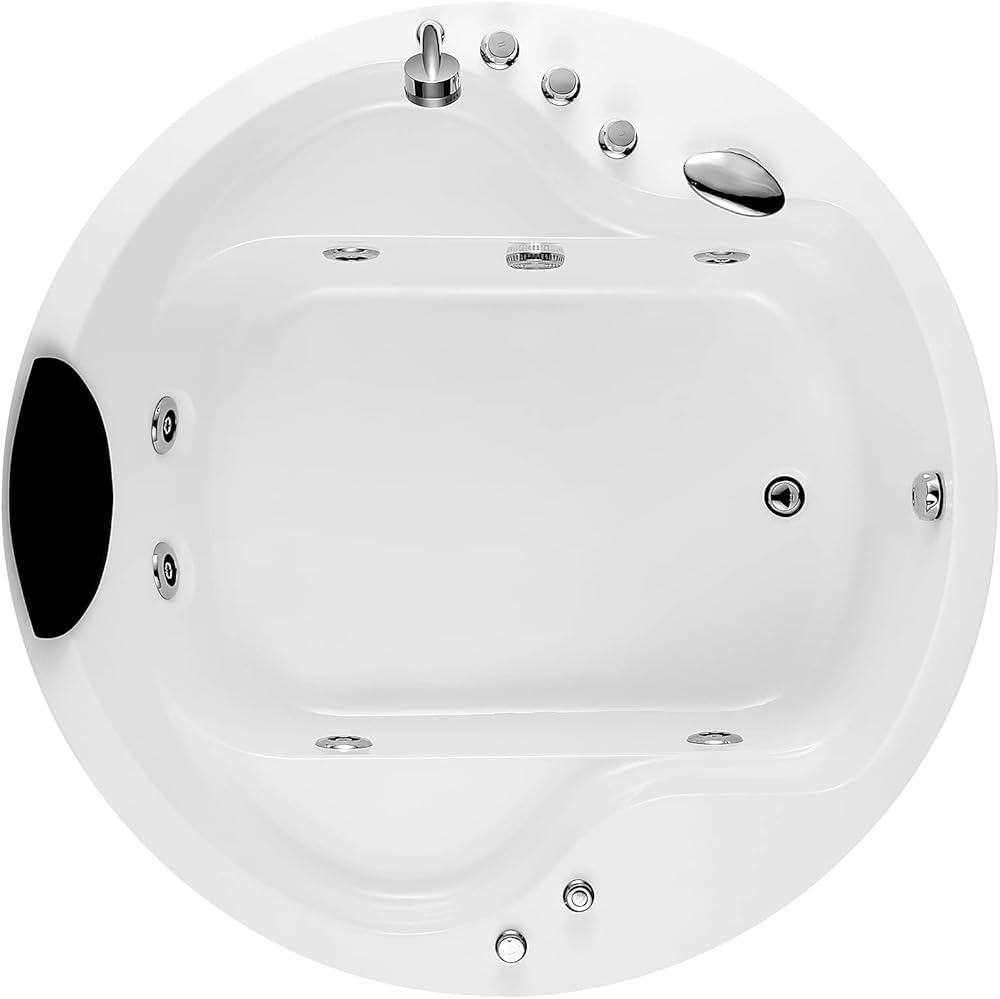 Empava Whirlpool Bathtub Massage Soaking SPA Chromatherapy Jets Tub Model 2021 59JT005