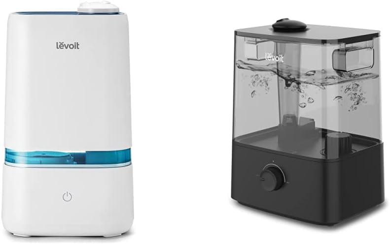 LEVOIT 4L Humidifiers for Bedroom Large Room & Essential Oil Diffuser & LEVOIT 60-Hour Humidifiers for Bedroom, 6L Quiet Cool Mist Top Fill Air Vaporizer