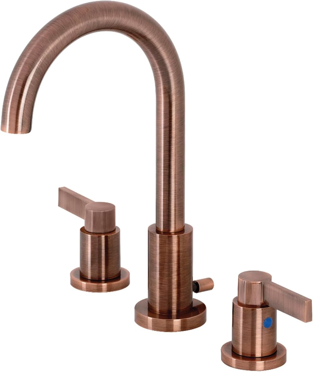 FSC892NDLAC NuvoFusion Widespread Bathroom Faucet, 5-3/8 inch in Spout Reach, Antique Copper