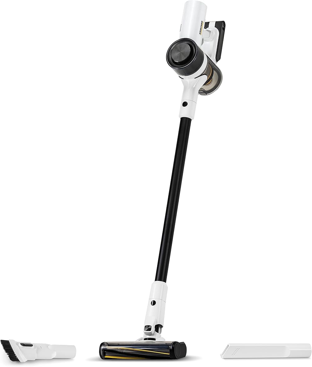 Kärcher - VCN 3 Cordless Stick Vacuum - 450 W Motor - 3 Power levels - 59 Minute Runtime - With Accessories,White