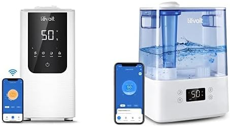 LEVOIT OasisMist Smart Cool and Warm Mist Humidifiers for Bedroom & LEVOIT Classic300S Ultrasonic Smart Top Fill Humidifier, Extra Large 6L Tank