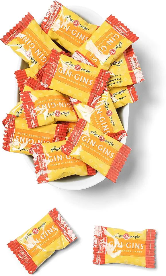 Bulk Candy - GIN GINS Hard Ginger Candy by The Ginger People – Anti-Nausea and Digestion Aid, Individually Wrapped Healthy Candy - Double Strength Ginger Flavor, Bulk 11 lb Bag (176 oz)