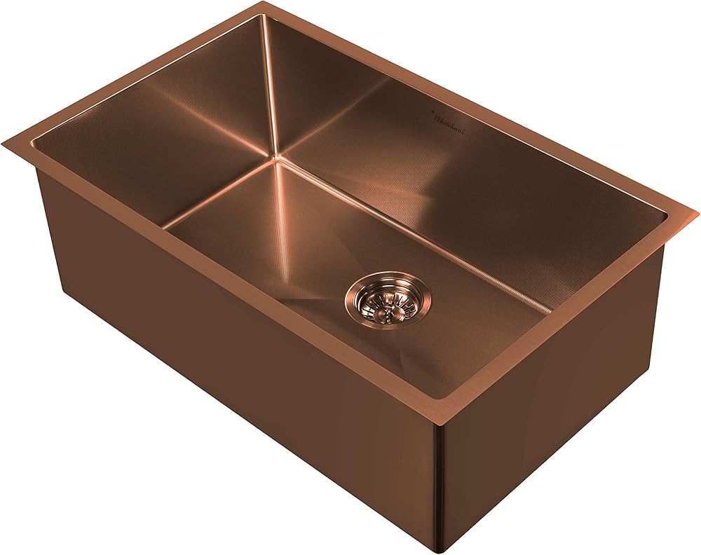 Whitehaus WHNPL2918-CO Noah Plus Collection Kitchen Sink, Copper