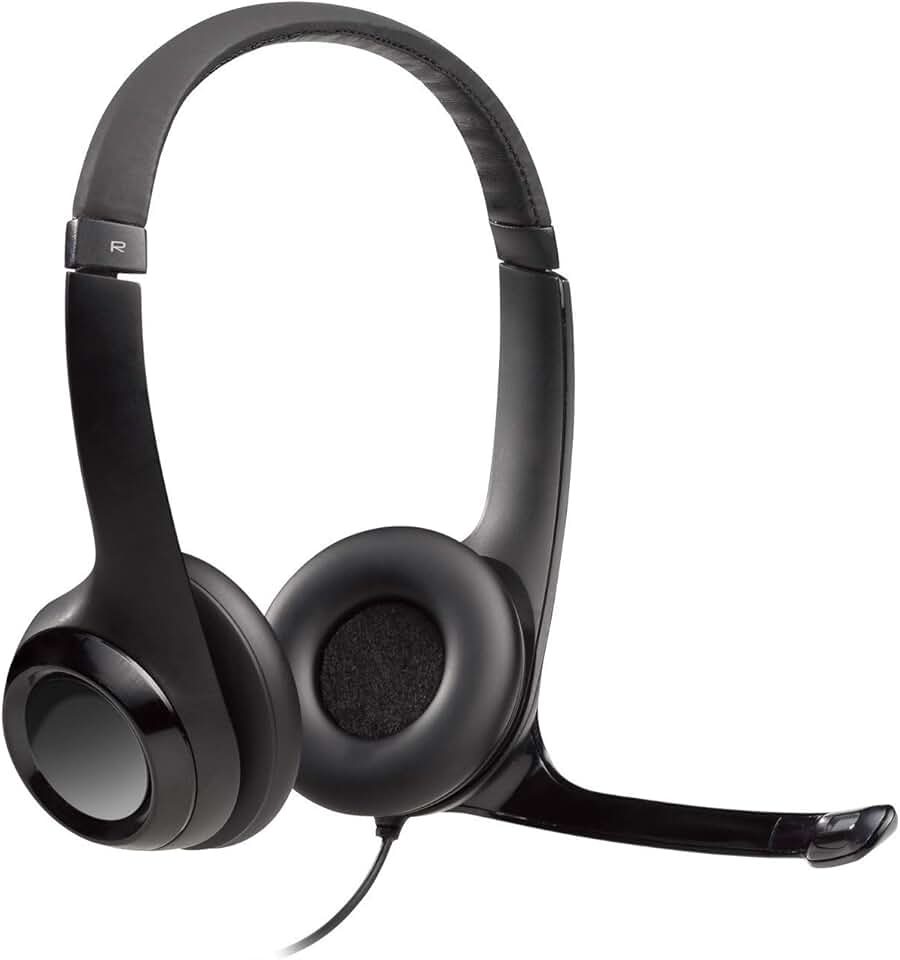 Logitech H390 Wired Headset for PC/Laptop, Stereo Headphones with Noise Cancelling Microphone, USB-A, in-Line Controls for Video Meetings, Music, Gaming and beyond - Black, 16 Count