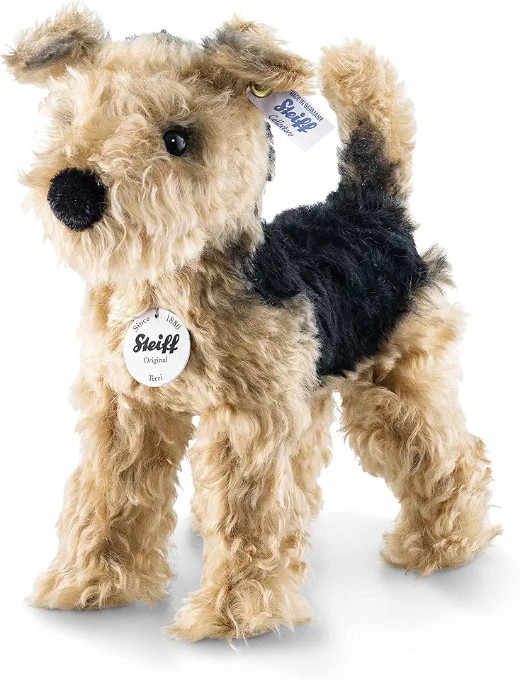 Steiff Terri Welsh Terrier, Golden Brown, Made from Soft Mohair, Premium Collectible Plush Small