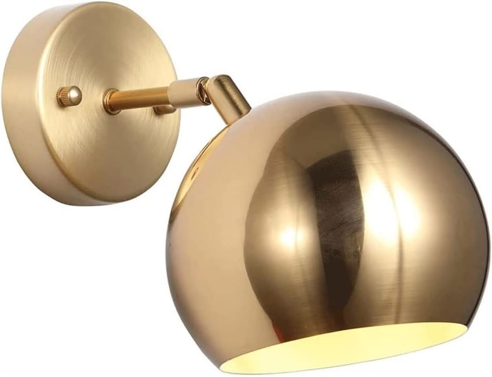 Wall Light Sconce, LED Nordic Modern Copper Wall Light, Indoor Decorative Wall Lamp Lighting Fixtures for Restaurant Living Room Bedside Cafes Bedroom Hallway Lámpara De Pared