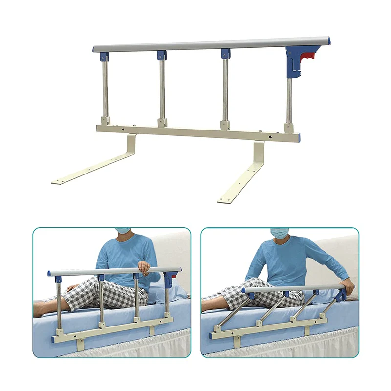 NEAUDE Bed Rails for Elderly Adults Rail Assist for Seniors Safety Bed Cane Guard Railing Bedrail Bar Collapsible Bed Side Grab Rail for Geriatric Handicap Handle Prevent Falling(37