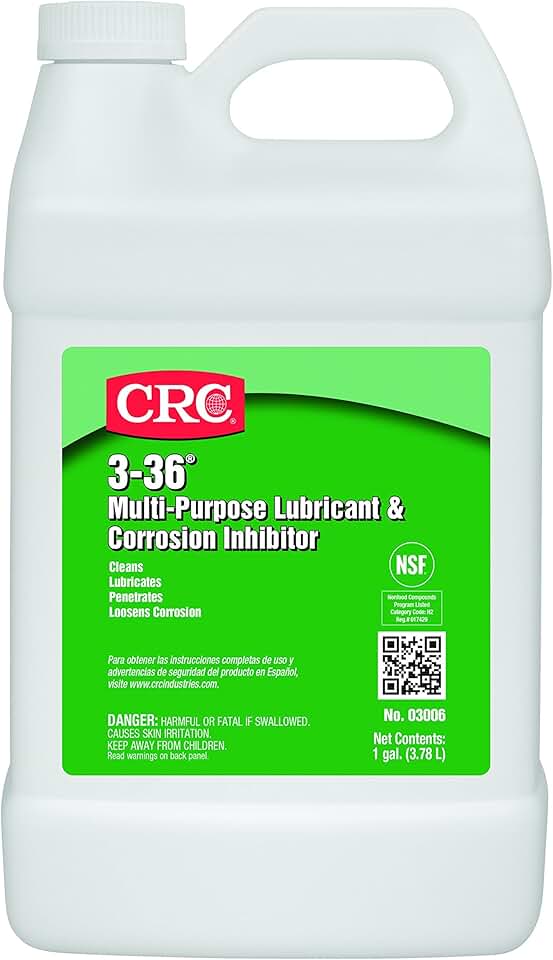CRC 3-36 Multi-Purpose Lubricant & Corrosion Inhibitor, 1 Gal, (Pack of 4), 03006CS