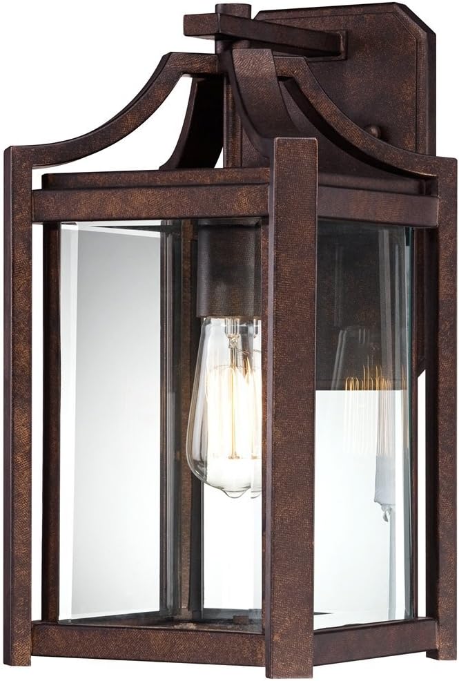 Rockford Farmhouse Rustic Outdoor Wall Light Fixture Bronze Iron 16 1/4