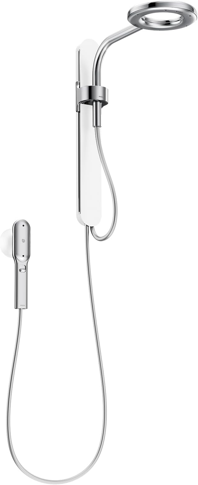 Moen N207C0CH Nebia Spa Shower including Rainshower, Handshower and Magnetic Dock, Chrome/White