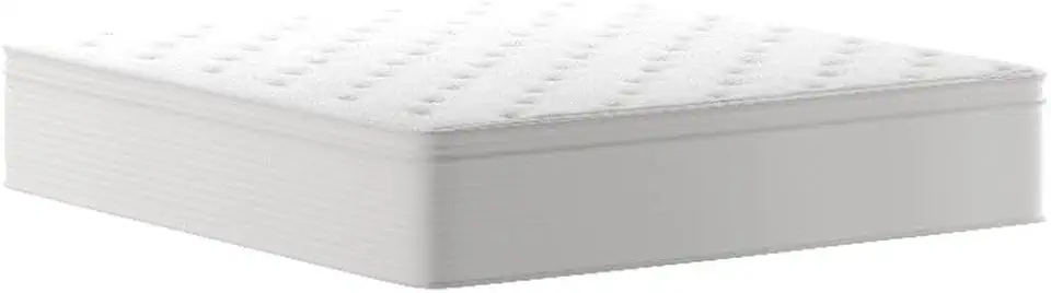 Flash Furniture Vista Hospitality Grade Commercial Mattress in a Box 14 Inch, Premium Memory Foam Hybrid Pocket Spring Mattress, Reinforced Edge Support, Full, White
