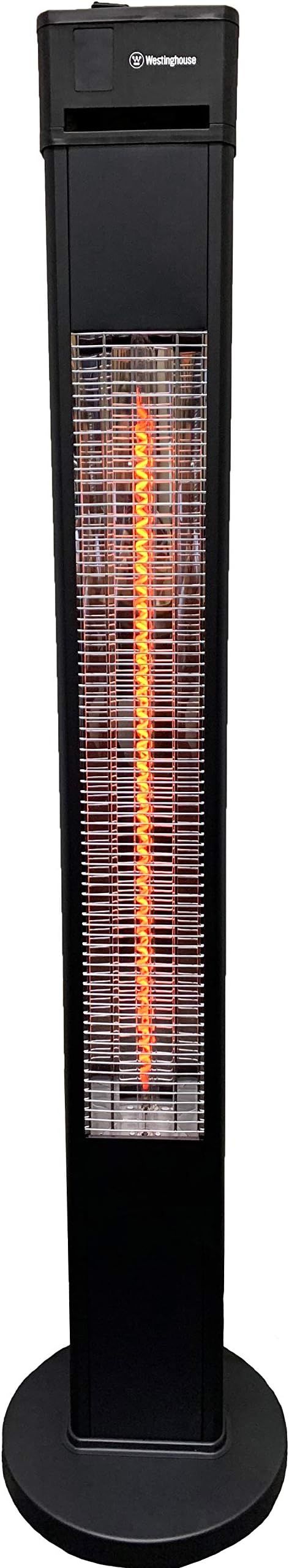 Westinghouse WES31-15110BLK Outdoor Electric Patio, Water Resistant Auto Shut Off Tip Over Switch & Overheat Protection, Freestanding Infrared Tower Heater, 47.2