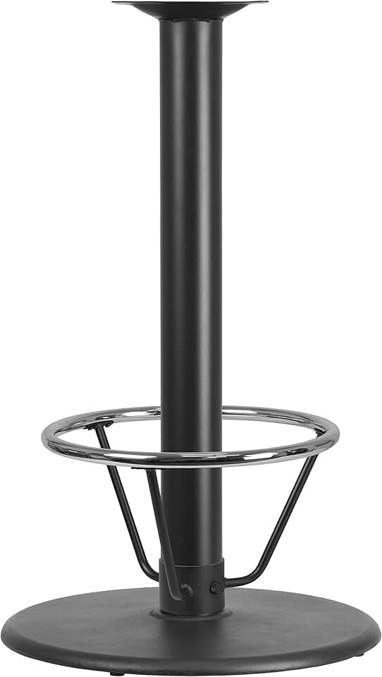Flash Furniture 24'' Round Restaurant Table Base with 4'' Dia. Bar Height Column and Foot Ring