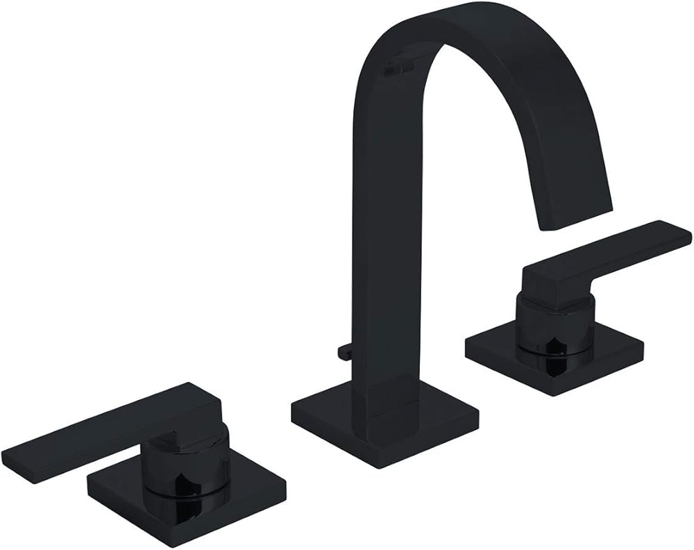 Speakman Matte Black CD523MB Lura 8 in. Widespread Bathroom Faucet with Pop-Up Drain