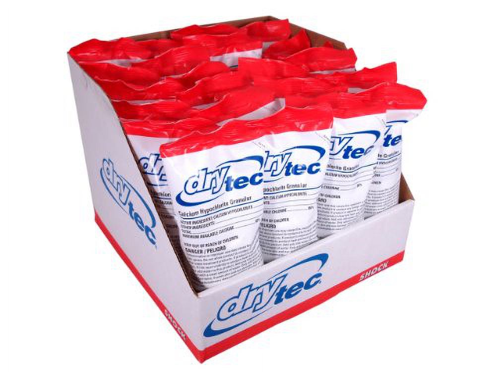 DryTec 1-1901-24 Calcium Hypochlorite Chlorine Shock Treatment for Swimming Pools, 1-Pound, 24-Pack
