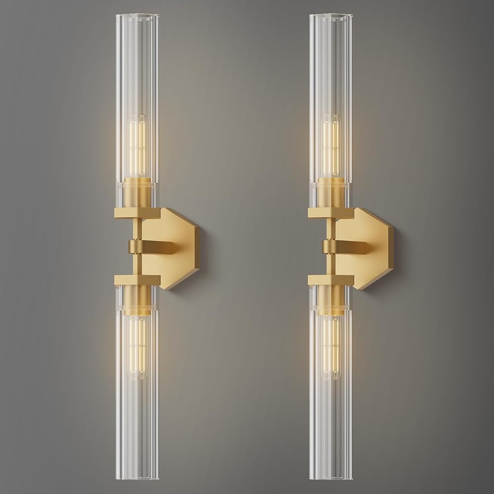 Crystal Wall Sconces Set of Two, 28.7